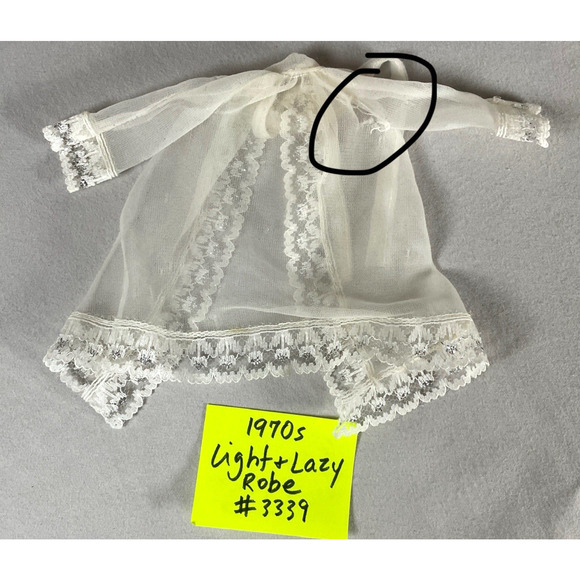 Barbie Fashion Doll Vtg Clothes Nightgown Pajamas PJs Robe Negligee Lot of 7 pcs - Picture 9 of 11